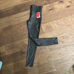 Black Faux Leather Leggings